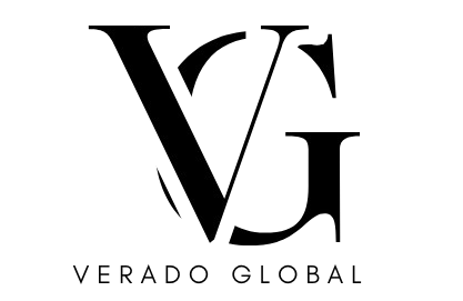 Logotipo da Verado Global, uma marca de artigos de couro.