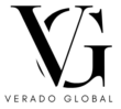 Logótipo minimalista com letras estilizadas VG acima do texto “Verado Global” em fonte moderna.